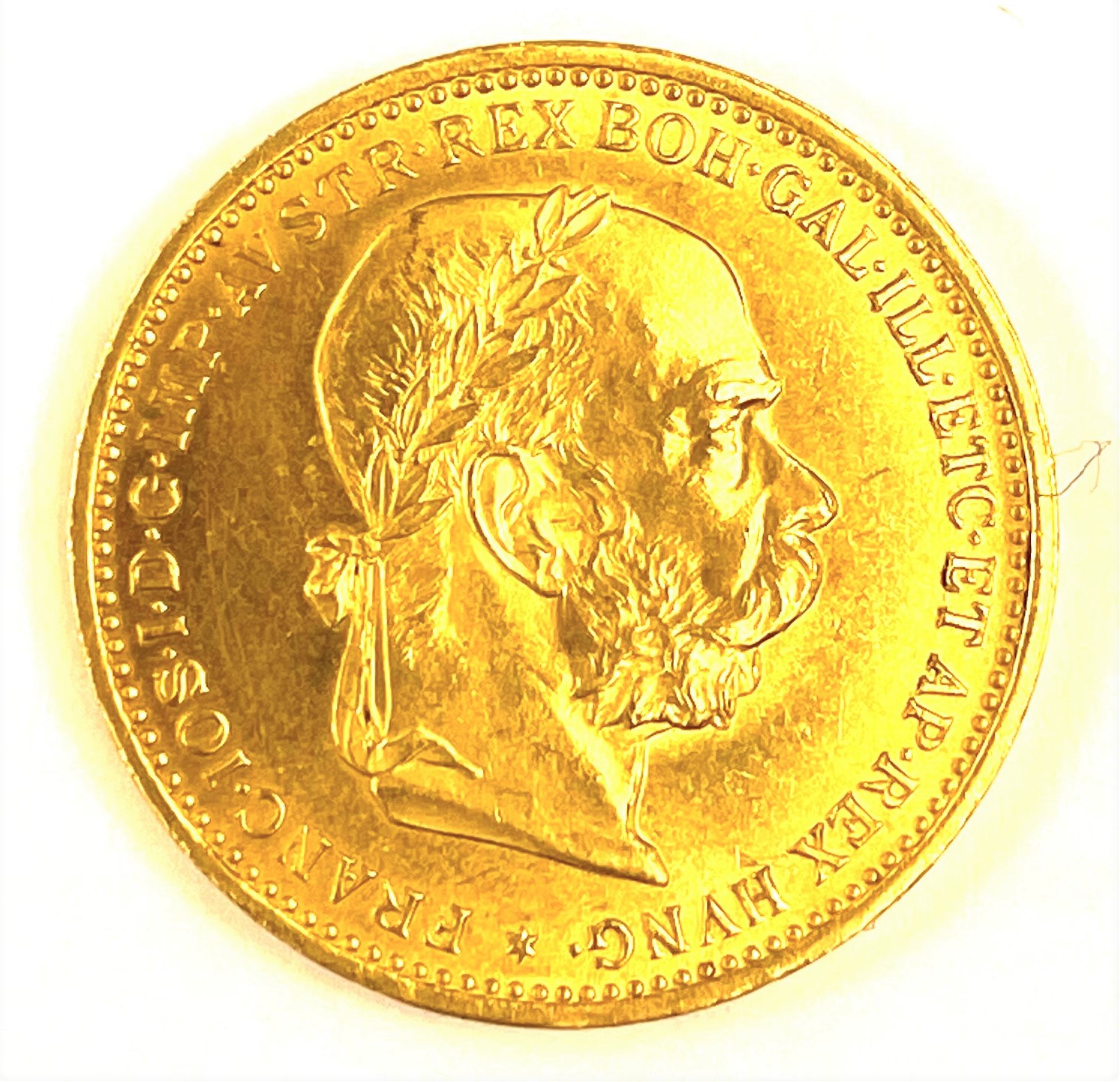 18. Zlatá mince 20 koruna, František Josef I., 1896